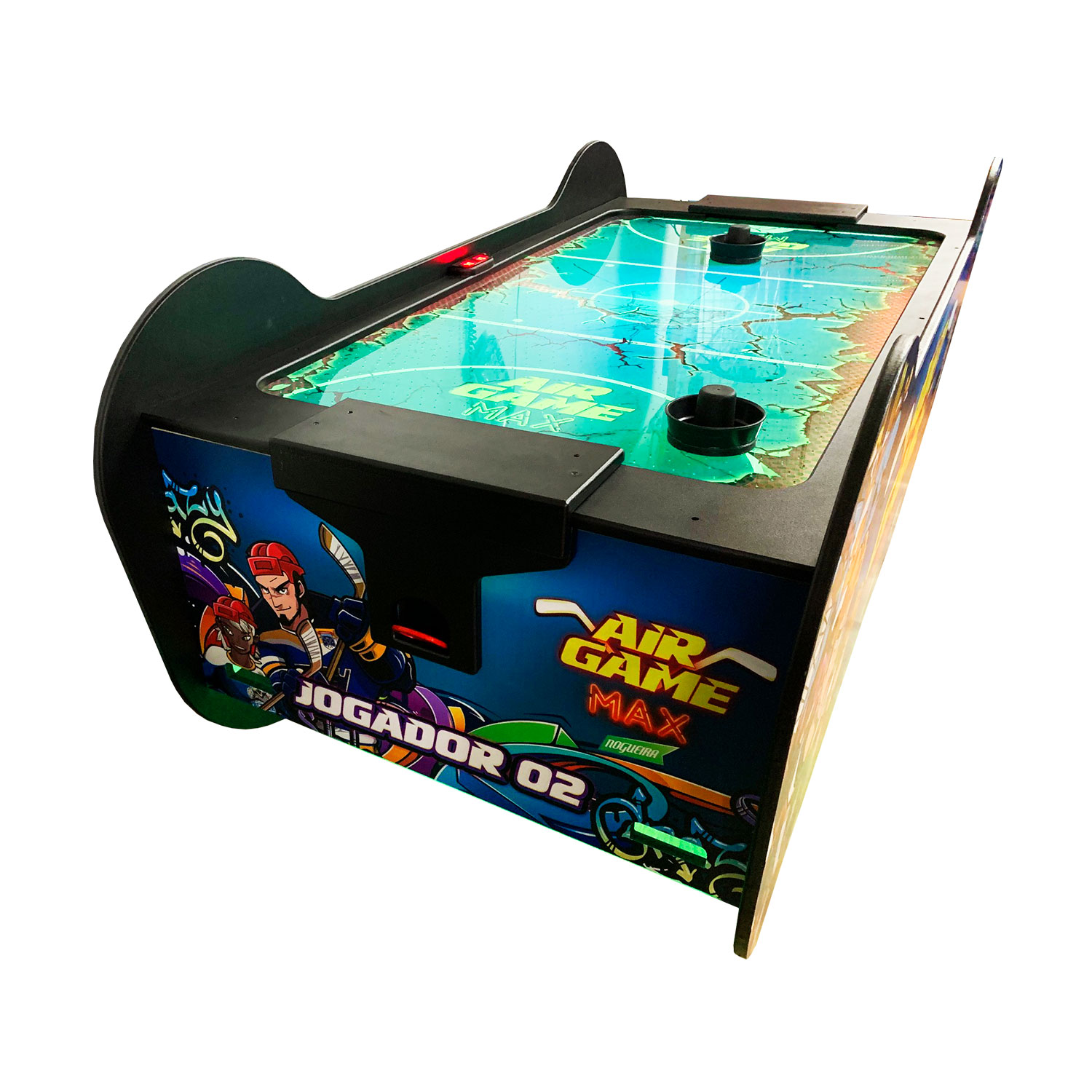 Mini Jogo Air Hockey De Mesa 71 cm Completo Portátil JH7056G - Tem